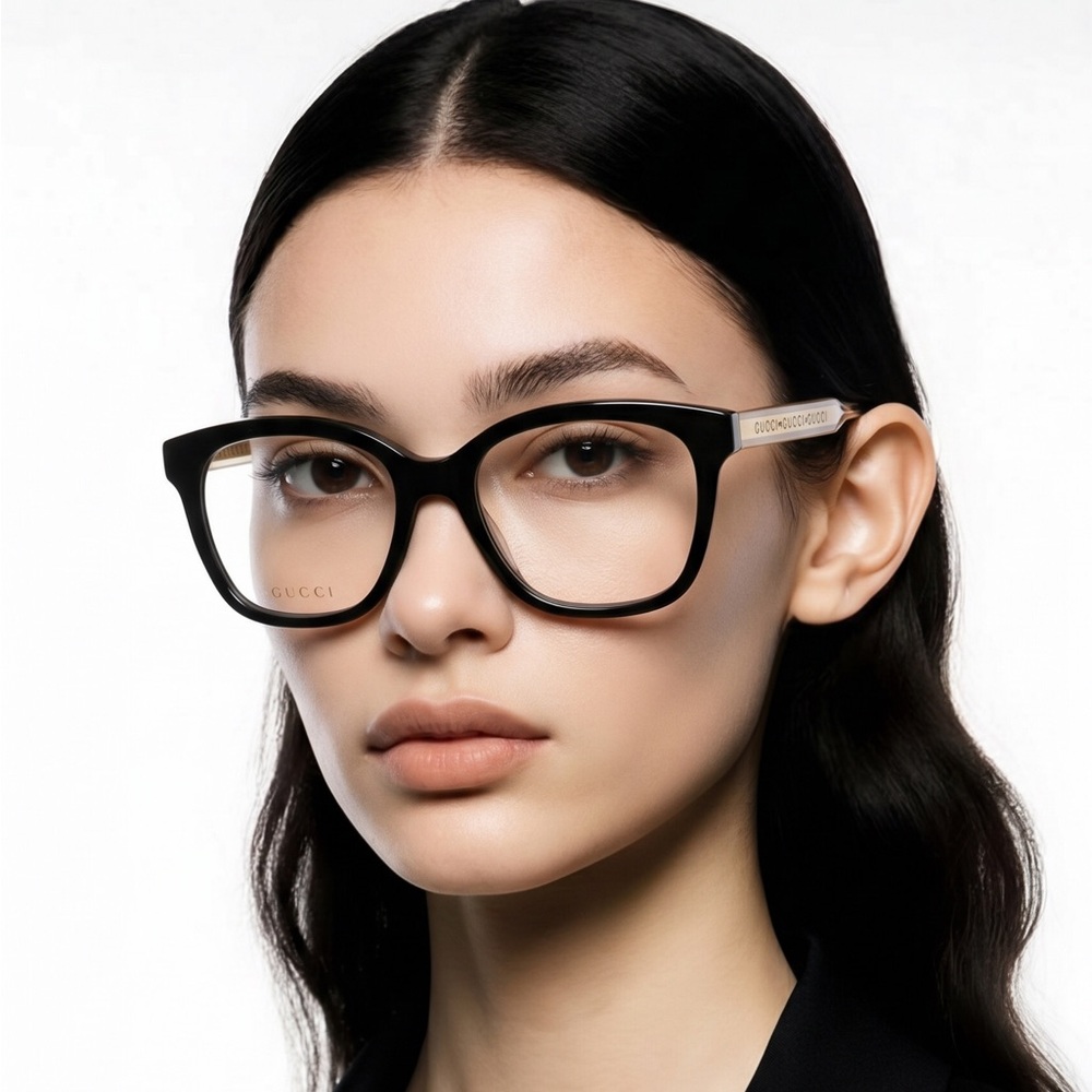 New - Gucci Seasonal Icon GG0566ON Eyeglasses 001 - Crystal
